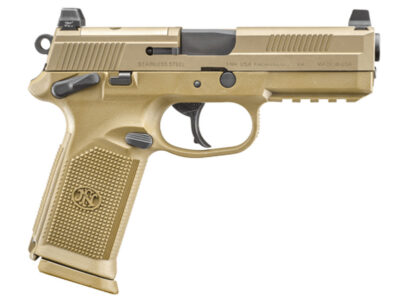 FN 66100223 FNX  45 ACP 4.50″ 10+1 Flat Dark Earth  Interchangeable Backstrap Gr