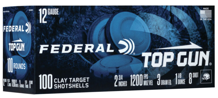 Federal Top Gun Shotgun Ammo 12 ga. 2.75 in. 3 Dr. 1 1/8 oz. 8 Shot 100 rd.