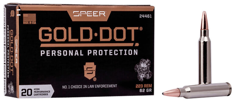 GOLD DOT RIFLE 223 REMINGTON AMMO GOLD DOT 223 REMINGTON 62GR GOLD DOT SOFT POINT 20/BOX