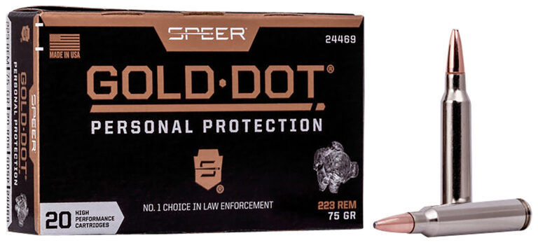 GOLD DOT RIFLE 223 REMINGTON AMMO GOLD DOT 223 REMINGTON 75GR GOLD DOT SOFT POINT 20/BOX