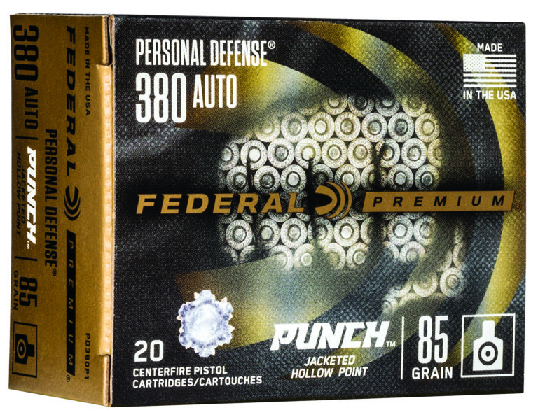 FEDERAL 380 AUTO 85GR PUNCH JHP 20 RD/BX 10 BX/CS