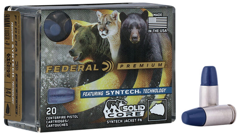 Federal P9SHC1 Premium  9mm Luger 147 gr Solid Core Synthetic 20 Bx/ 10 Cs