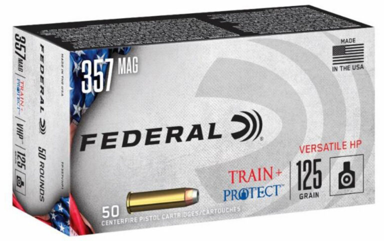 Federal TP357VHP1 Train + Protect 357Mag 125gr Versatile Hollow Point 50 Per Box/10 Case