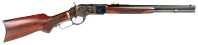 Taylors & Company 550202DE 1873 Taylor Tuned 357 Mag 10+1 18″ 1/2 Octagon Barrel Walnut Fixed Pistol Grip Stock Color Case Hardened Right Hand
