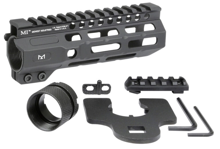 Midwest Industries MICRM6 Combat M-Lok Handguard AR-15 Black Hardcoat Anodized