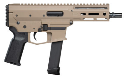 Angstadt Arms AAMDP09PF6 MDP-9  9mm Luger 27+1 5.85″ Black Melonite Threaded Barrel, M-LOK Free-Float Handguards, Flat Dark Earth Cerakote Aluminum Picatinny Rail Receiver, Black Polymer Grips