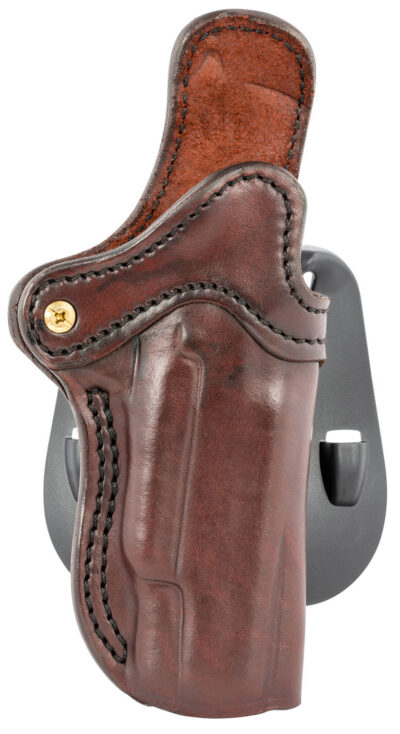 1791 Gunleather ORPDH1SBRR BH1 Optic Ready Size 01 OWB Style made of Leather with Signature Brown Finish, Adjustable Cant & Paddle Mount Type fits 4-5″ Barrel 1911 for Right Hand