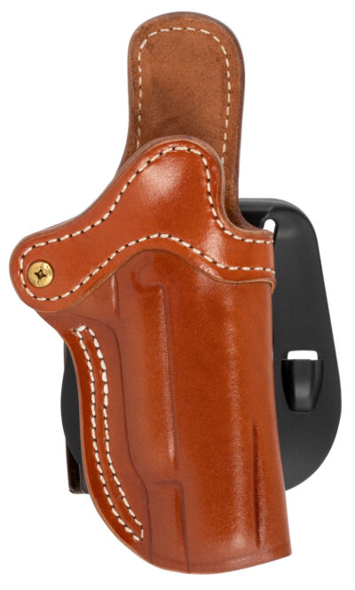 1791 Gunleather ORPDH1CBRR BH1 Optic Ready Size 01 OWB Style made of Leather with Classic Brown Finish, Adjustable Cant & Paddle Mount Type fits 4-5″ Barrel 1911 for Right Hand