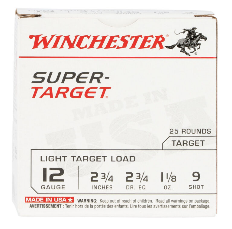 Winchester Ammo TRGT129 Super-Target Light Target 12Gauge 2.75" 1 1/8oz 9Shot 25 Per Box/10 Case