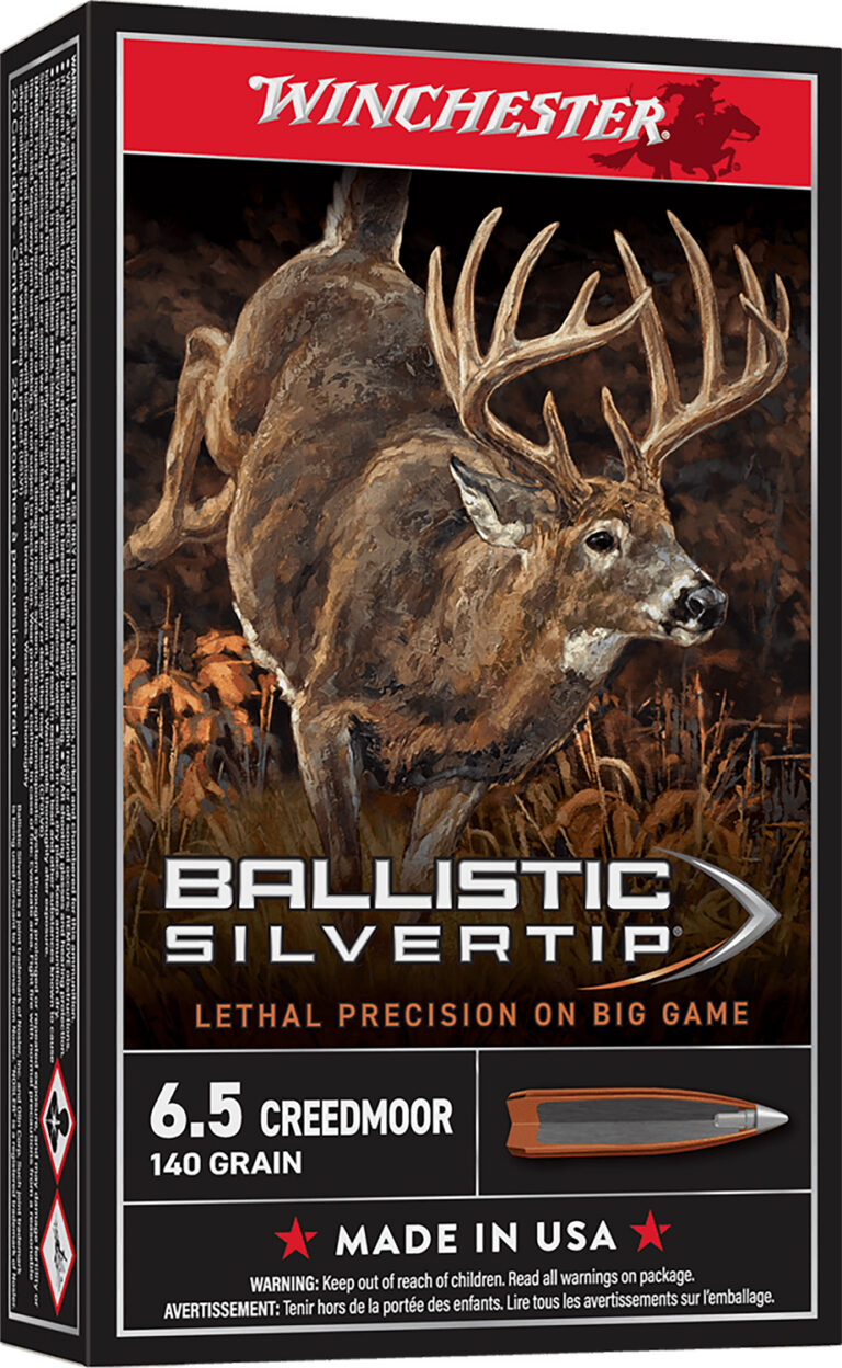 Winchester Ammo SBST65CM Ballistic Silvertip 6.5Creedmoor 140gr Rapid Controlled Expansion Polymer Tip 20 Per Box/10 Case