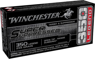 Winchester Ammo SUP350 Super Suppressed  350 Legend 225 gr Open Tip Range 20 Bx/