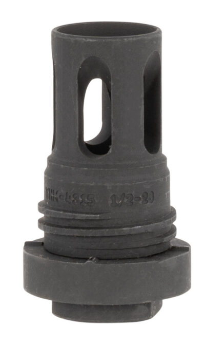 Yankee Hill 431528A Mini QD Flash Hider Black Phosphate Steel with 1/2″-28 tpi Threads & 2.13″ OAL for 5.56x45mm NATO AR-Platform