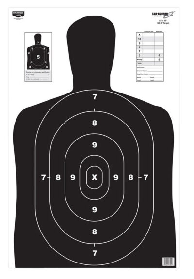 Birchwood Casey 37021 EZE-Scorer BC-27 Silhouette Paper Target 23″ x 35″ 100 Per Pack