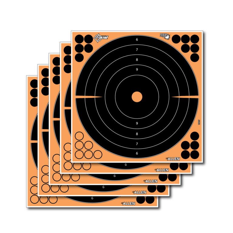 EZ-Aim 15317 Splash Reactive Self-Adhesive Paper Black/Orange 12" Bullseye 5 Pack