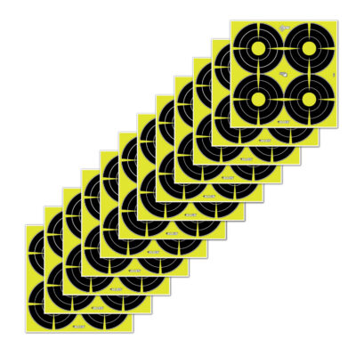 EZ-Aim 15218 Splash Reactive Target SPOT Paper Hanging 12″ x 12″ Black/Yellow 12 PK