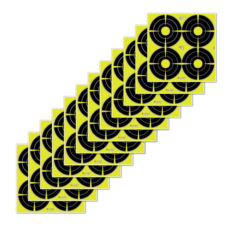 EZ-Aim 15218 Splash Reactive Target SPOT Paper Hanging 12" x 12" Black/Yellow 12 PK