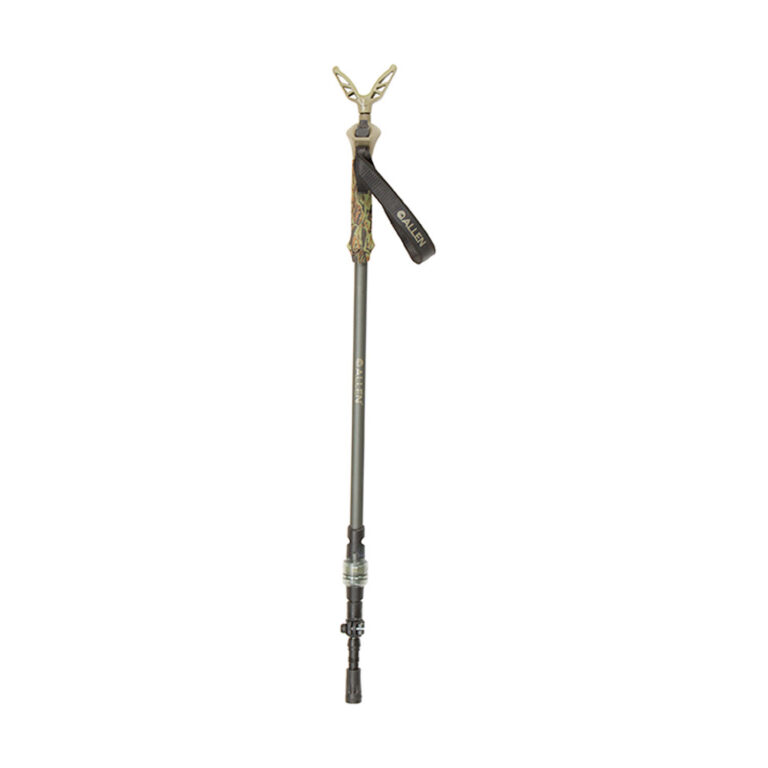 Allen 21447 Axial EZ-Stik Shooting Stick Monopod made of Matte Beetle Green Aluminum with Rubber Foot, Push Button Auto Slide Action, Post Attachment System & 29-61" Vertical Adjustment