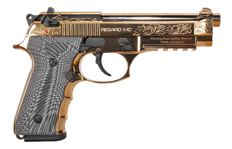 EAA 390088 Girsan Regard MC Deluxe 9mm Luger 4.90" 18+1 Gold Plated