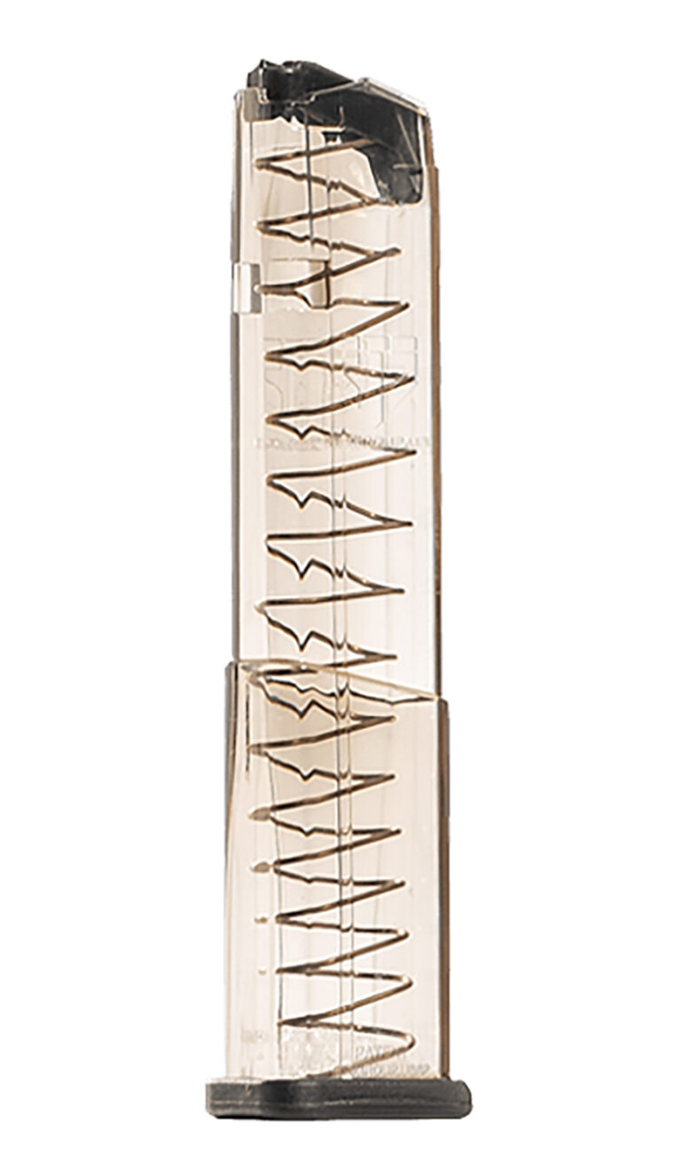 ETS Group GLK43X19 Pistol Mags 19rd Extended 9mm Luger Compatible w/ Glock 43X/48 Clear Polymer