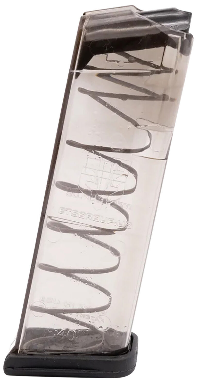 ETS Group GLK23 Pistol Mags 13rd 40 S&W Compatible w/Glock 23/27 Clear Polymer
