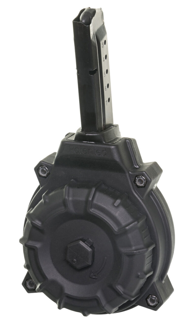 ProMag DRMA15 Standard 50rd Drum 9mm Luger Fits S&W M&P Shield Black DuPont Zytel Polymer