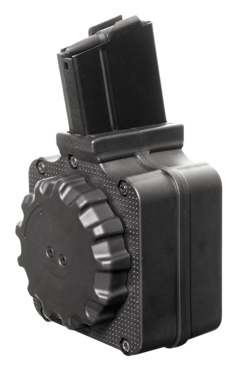 ProMag DRMA2 Standard 50rd Drum 308 Win/7.62x51mm NATO Fits Springfield M1A/M14 Black DuPont Zytel Polymer