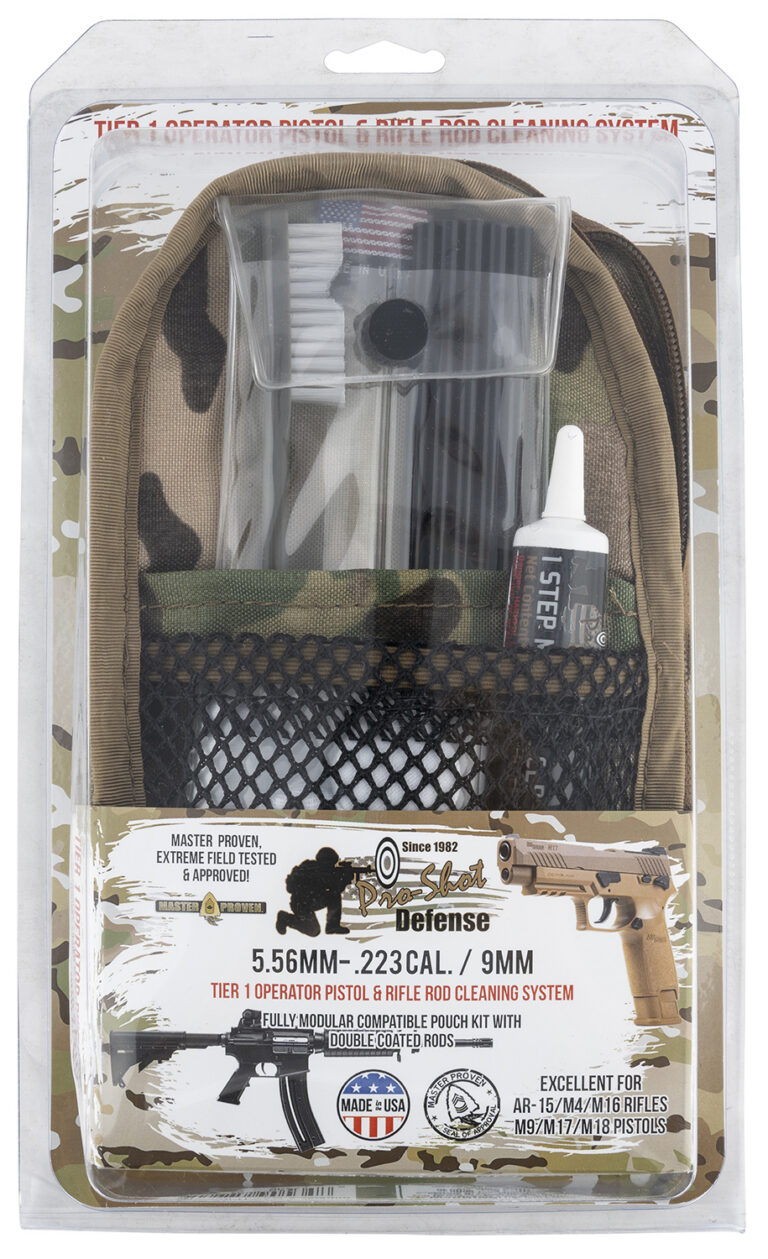 Pro-Shot MMULTICAM5569MM Rod Cleaning System Multi-Caliber Pistol/Rifle Multi-Camo Pouch Case