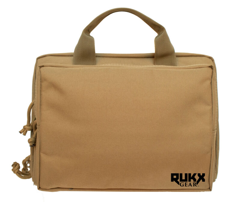 RUKX GEAR ATICTDPCT Double Pistol 2 Handguns Tan 600D Polyester