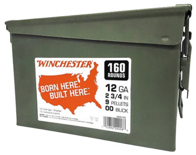 Winchester Ammo WW12C Winchester Buckshot  12 Gauge 2.75″ 9 Pellets 00 Buck Shot