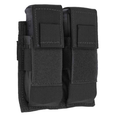 TACSHIELD (MILITARY PROD) T3602BK Universal Double Pistol Mag Pouch Black 1000D