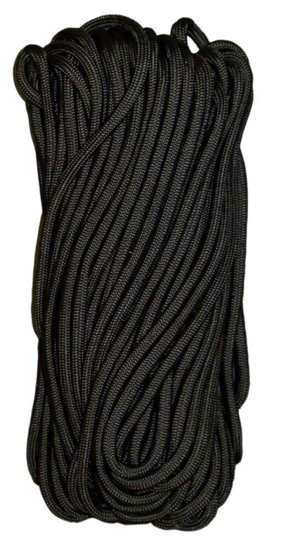 Tacshield 03000 550 Cord  Black Paracord 50′ Long