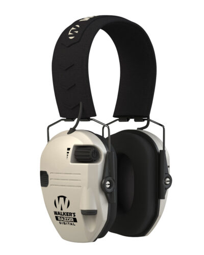 Walker’s GWPDRSEM Razor PRO Digital Electronic Muff 23 dB Over the Head Bone/Black Polymer