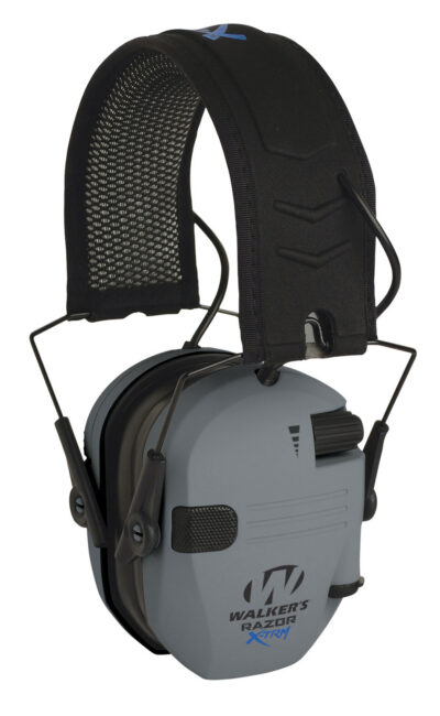 Walker’s GWPXDRSEMG Razor X-TRM Digital Electronic Muff 21 dB Over the Head Gray/Black Polymer