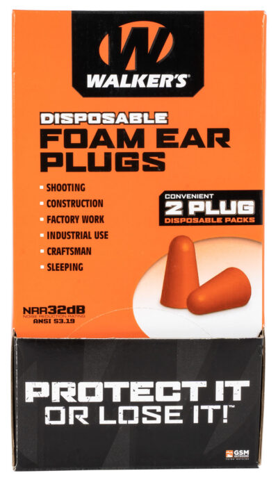 WALKER’S GAME EAR FOAM EAR PLUGS / 200 PAIR BOX