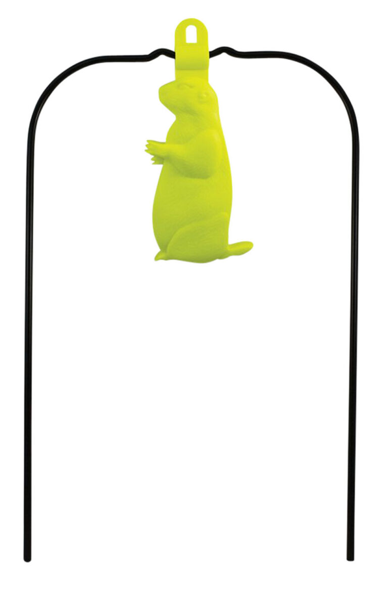 Birchwood Casey 48022 Ground Strike Hanging Prairie Dog Pistol/Rifle Rubber/Metal Yellow Prairie Dog Illustration Impact Enhancement Motion