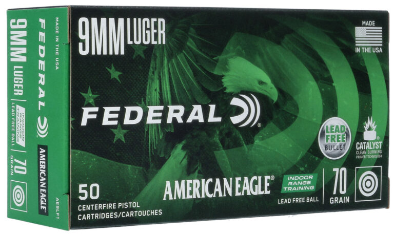 Federal AE9LF1 American Eagle IRT 9mmLuger 70gr Lead Free IRT 50 Per Box/10 Case