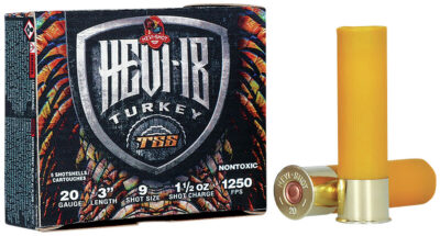 HEVI-Shot HS7009 HEVI-18 TSS Turkey 20Gauge 3″ 1 1/2oz Tungsten 9Shot 5 Per Box/10 Case