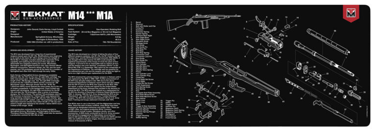 M14 (M1A) TekMat Gun Cleaning Mat 12x36