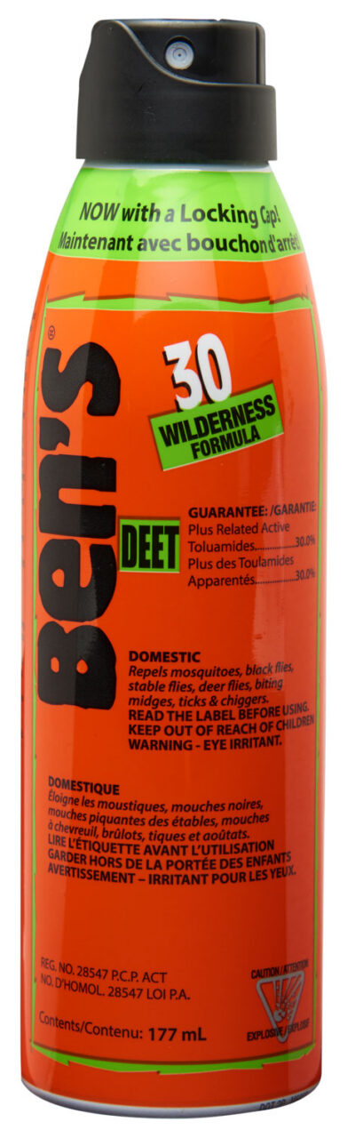 Ben’s 00067178 30  Odorless Scent 6oz Aerosol Repels Ticks & Biting Insects Effective Up to 8 hrs