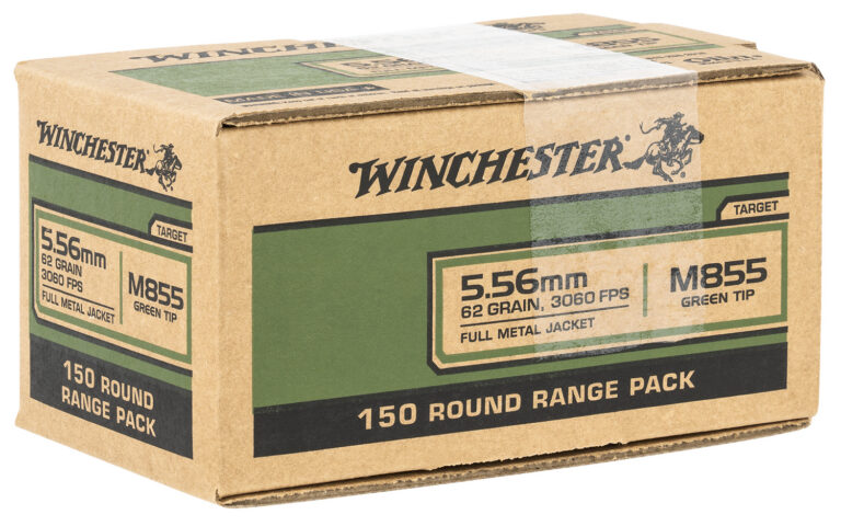 Winchester Ammo USA855L1W USA  223 Rem 62 gr Full Metal Jacket (FMJ) 150 Bx/ 4 C