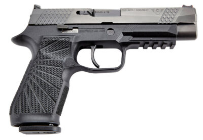 Wilson Combat SIGWCP320FPBATC P320  9mm Luger 17+1 4.70″ Black Steel Barrel, Black DLC Serrated Stainless Steel Slide, Black Polymer Frame w/Picatinny Rail, Curved Trigger, Black Polymer Grip