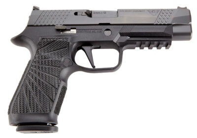 Wilson Combat SIGWCP320F9BATS P320  9mm Luger 17+1 4.70″ Black Steel Barrel, Black DLC Serrated Stainless Steel Slide, Black Polymer Frame w/Picatinny Rail, Straight Trigger, Black Polymer Grip