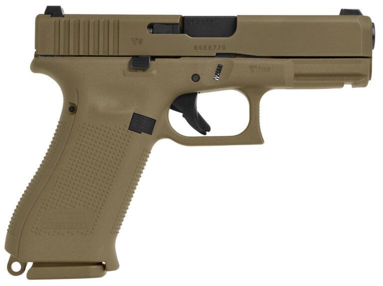 Glock PX1950703 G19X Compact 9mm Luger 19+1 4.02" Black GMB Barrel, Coyote nPVD Serrated Slide, Coyote Brown Polymer Frame w/Accessory Rail, Coyote Brown Textured Polymer Grip, Ambidextrous