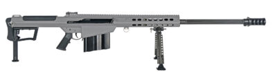 Barrett 18067 M107A1  50 BMG 29″ 10+1 Tungsten Gray Cerakote Tungsten Gray Fixed with Sorbothane Recoil Pad Stock Black Polymer Grip