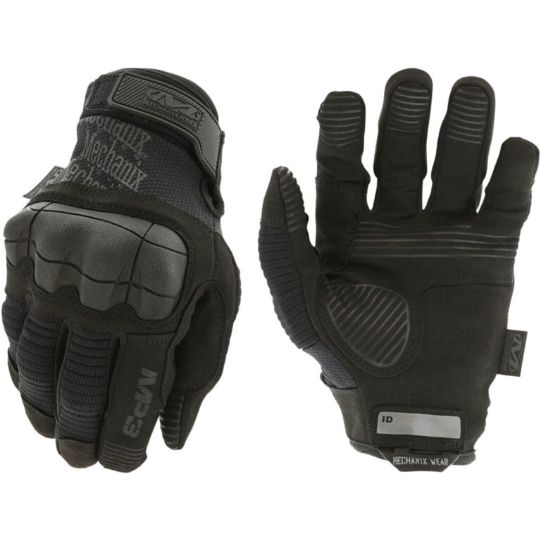 Mechanix Wear MP355008 M-Pact 3  Black Synthetic Leather Small Velcro Closure