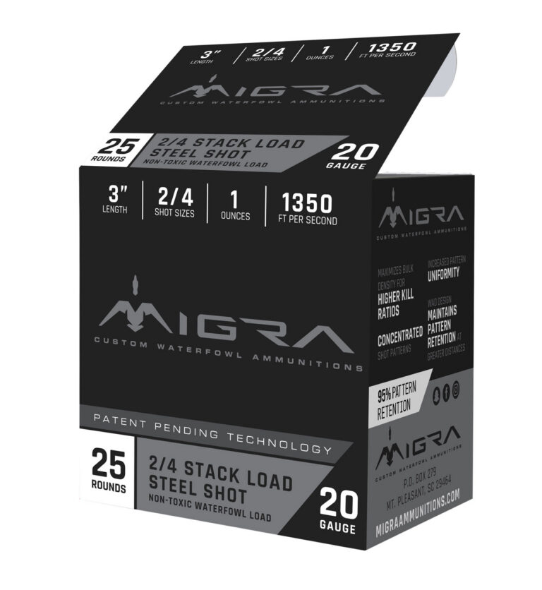 20 Guage 3 Inch Steel Shot -Staxd Load 2-4 SHOT 1 Ounces 25 rounds
