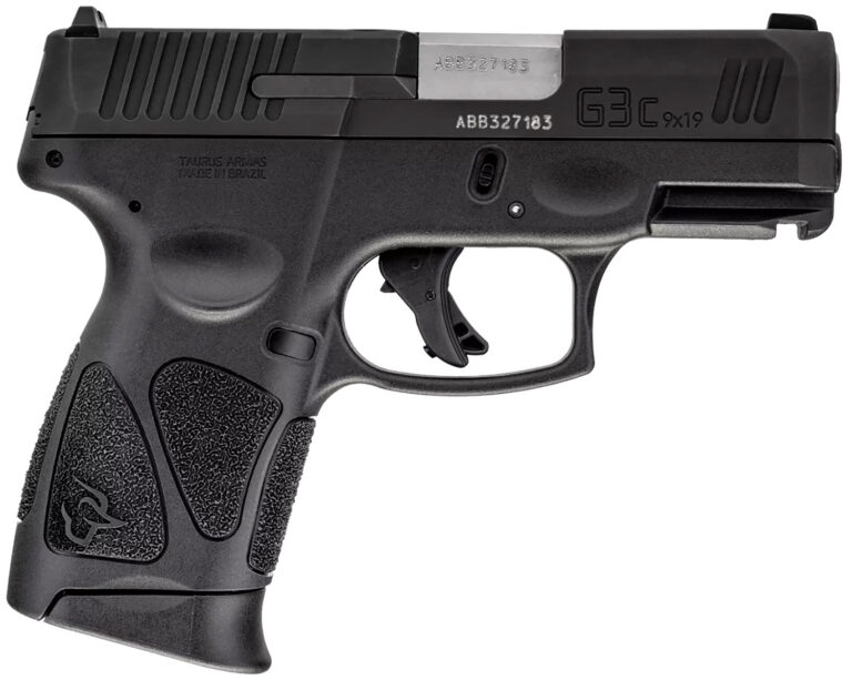 Taurus 1G3C93110 G3C  Compact Frame 9mm Luger 10+1 3.26" Matte Stainless Steel Barrel, Matte Black Tenifer Serrated Steel Slide, Black Polymer Frame w/Picatinny Rail, Black Polymer Grip, Right Hand