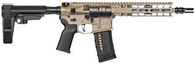 Radian Weapons R0504 Model 1 Pistol 300 Blackout 30+1 9″, FDE Billet Rec/M-Lok Handguard, Smooth Buffer Tube (No Brace), Magpul Grip, Ambi Controls, Dead Air QD Flash Hider, Adj. Trigger