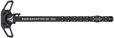 Radian Weapons R0012 Raptor SD Ambi Charging Handle, Black, Gas Ported Shaft, Fits Mil-Spec AR-10/SR-25 Platform
