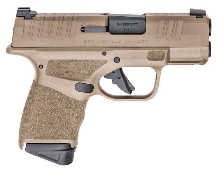 Springfield Armory HC9319F Hellcat Micro-Compact 9mm Luger 13+1/11+1 3" Melonite Barrel, Desert Flat Dark Earth Polymer Frame w/Picatinny Acc. Rail & Adaptive Grip Texture, Desert Flat Dark Earth Cerakote Top Serrated Steel Slide